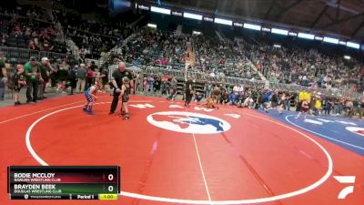 70 lbs Cons. Round 3 - Bodie McCloy, Rawlins Wrestling Club vs Brayden Beek, Douglas Wrestling Club