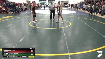 120 lbs Champ. Round 1 - Luke Castaneda, Santa Rosa Academy vs Jake Decker, Canyon
