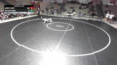 110 lbs Finals (2 Team) - Abbey West, Mat Thugs-n-Harmony vs Payton Gines, Pink Panthers