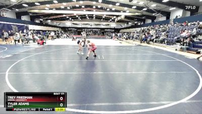 141 lbs Quarterfinal - Tyler Adams, NAPS vs Trey Friedman, Drexel University