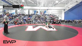 144 lbs Cons. Round 2 - Quinn Higgins, Shawnee Mission East vs Brogan Hagen, Free State
