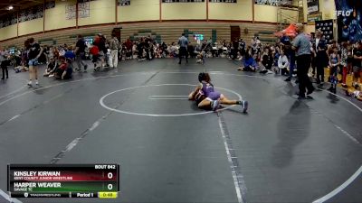 60-65 lbs Cons. Semi - Harper Weaver, Savage TC vs Kinsley Kirwan, Kent County Junior Wrestling