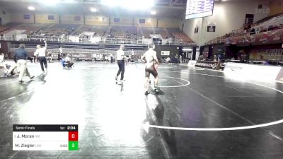 125 lbs Semifinal - Jacob Moran, Indiana vs Mason Ziegler, Lehigh