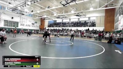 138 lbs Champ. Round 1 - Alec Avedissian, Harvard Westlake vs Rodrigo Febres, South Torrance