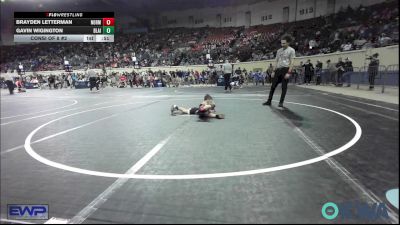 43 lbs Consi Of 8 #2 - Brayden Letterman, Norman Grappling Club vs Gavin Wigington, Blaine County Grapplers