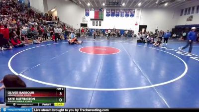 105 lbs Quarterfinal - Tate Buffington, Douglas Middle School vs Oliver Barbour, Laramie Middle School