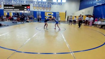 100 lbs Round 4 (6 Team) - Rylee Beville, Eagles WC vs Alessandra Vargas, Wellington WC