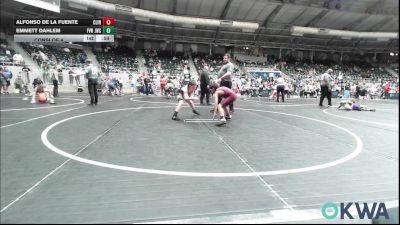 90 lbs Consi Of 4 - Alfonso De La Fuente, Clinton Youth Wrestling vs Emmett Dahlem, Jacket Wrestling Club