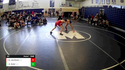 127 lbs 7th Place Match - Ayden Soler, Claysburg Kimmel Hs vs Gavin Jacobson, Punxsutawney Area Hs
