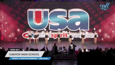 Canyon High School - JV Song/Pom Intermediate -- Large (10-23) [2023 JV Song/Pom Intermediate -- Large (10-23) Day 2] 2023 USA Spirit & Junior Nationals/Collegiate Championships