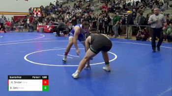 215 lbs Quarterfinal - Kyle Snider, Cuyahoga Valley Christian Academy vs Bryson Getz, Saint Vincent Saint Mary