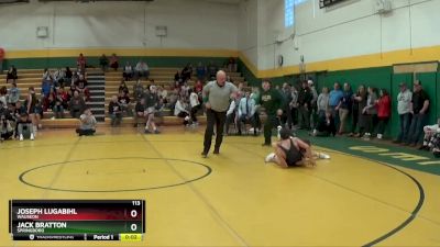 113 lbs Cons. Round 7 - Jack Bratton, SPRINGBORO vs Joseph Lugabihl, WAUSEON