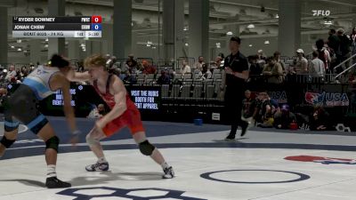 74 kg Champ. Rd Of 64 - Ryder Downey, PWC RTC vs Jonah Chew, Ewa/HI Bred Wrestling Club