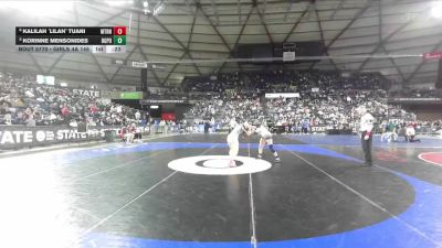 Girls 4A 145 lbs Cons. Semi - Korinne Mensonides, Rogers (Puyallup) (Girls) vs Kalilah `Lilah` Tuani, Mount Rainier (Girls)