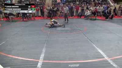 90_B lbs Consi Of 8 #1 - Lucas Brooks, Elk Lake vs Tyrene Edmonds, Grove City