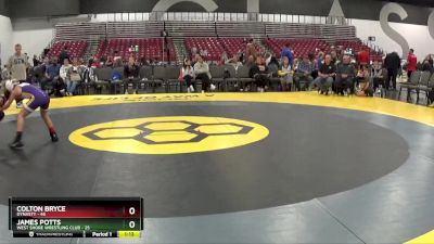 80 lbs Round 2 (8 Team) - Colton Bryce, Dynasty vs James Potts, West Shore Wrestling Club