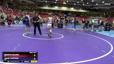 100 lbs Quarterfinal - Bradyn Wilson, KS vs Gavin Chatham, OK