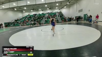 130 lbs Quarterfinal - Karly Sabey, Lyman vs Keeley Walker, Wind River