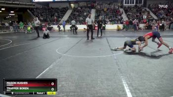 100 lbs Cons. Round 1 - Trapper Boren, Iola vs Mason Hughes, Eureka