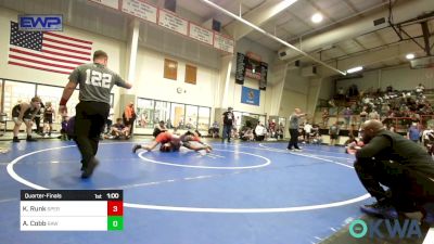 155 lbs Quarterfinal - Kade Runk, Sperry Wrestling Club vs Adrian Cobb, RAW