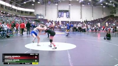 138 lbs Quarterfinal - Morgan Adams, Horseheads Sr HS vs Janaya Heinrich, Athens Area HS