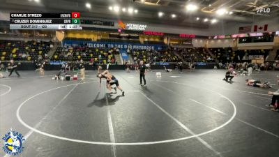 120 lbs Champ. Round 2 - Charlie Strezo, New Lenox (Lincoln-Way West) vs Cruzer Dominguez, Creighton Preparatory School