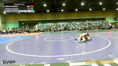 136 lbs 2nd Place - Kristal Zamora, Salem Elite Mat Club vs Lyndie Isaacson, La Grande Girls