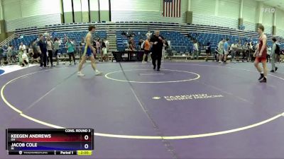 165 lbs Cons. Round 3 - Keegen Andrews, OH vs Jacob Cole, IN