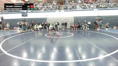 132 lbs Cons. Round 4 - Vince Westenskow, Lil Mavs Wrestling vs Zachary Carrasco, Team Real Life Wrestling