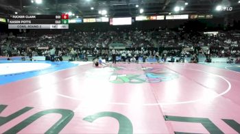 6A 132 lbs Cons. Round 2 - Kasen Potts, Caldwell vs Tucker Clark, Rigby
