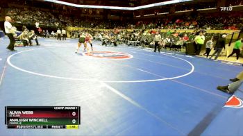 170 Class 1 lbs Champ. Round 1 - Alivia Webb, St. Clair vs Analeigh Winchell, Cassville