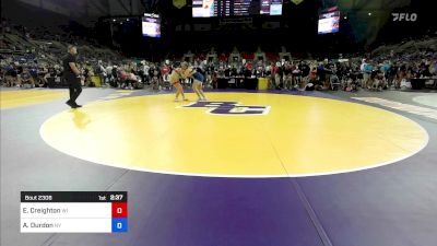 190 lbs Cons 32 #1 - Ella Creighton, WI vs Alexis Durdon, NY