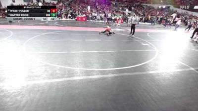100 lbs Champ. Round 1 - Wyatt Fuller, Wisconsin Rapids vs Karter Roob, New Berlin Wrestling