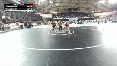 Girls 4A 145 lbs Champ. Round 1 - Sophia Zesati, Sunnyside (Girls) vs Baylee Smith, Lake Stevens (Girls)