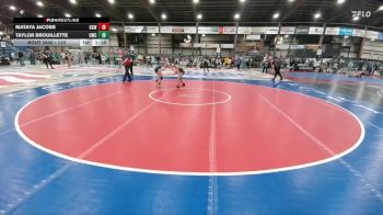 112 lbs Semifinal - Taylor Brouillette, Coyote Wrestling Club vs Mataya Jacobs, Cobbler Kids Wrestling