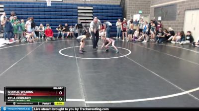 55 lbs Round 1 - Xyla Gerrard, Hermiston Wrestling vs Shaylie Wilkins, Weiser Wrestling