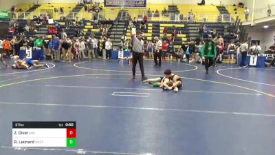 87 lbs Consy 6 - Zavier Olver, Mat Assassins vs Ryker Leonard, Westshore