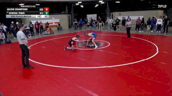 126 lbs 3rd Place Match - Joshua Theis, Lincolnway East vs Jacob Crawford, Unattached