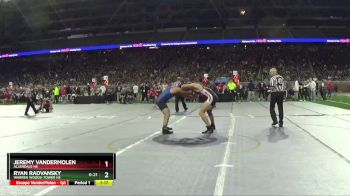 D2-175 lbs Champ. Round 1 - Ryan Radvansky, Warren Woods-Tower HS vs Jeremy VanderMolen, Allendale HS