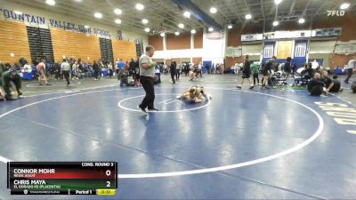 138 lbs Cons. Round 3 - Chris Maya, El Dorado HS (Placentia) vs Connor Mohr, Regis Jesuit