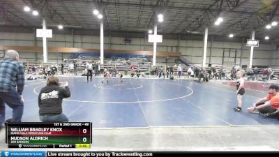 49 lbs Champ. Round 1 - William Bradley Knox, Idaho Falls Wrestling Club vs Hudson Aldrich, 208 Badgers