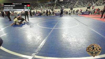 73 lbs 2nd Place - Stetson Scott, Cowboy Wrestling Club vs Ryker Byrd, Prodigy Elite Wrestling
