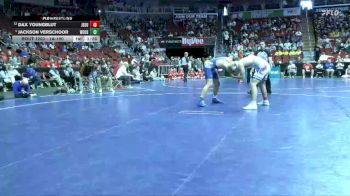 1A-190 lbs Champ. Round 2 - Jackson Verschoor, Woodbury Central vs Dax Youngblut, Jesup