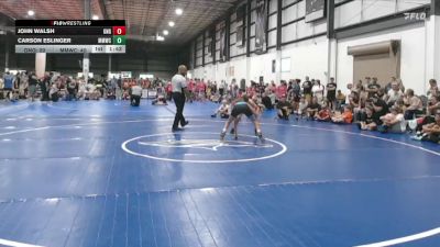 100 lbs Placement (4 Team) - Carson Eslinger, MIDLOTHIAN MINERS WRESTLING CLUB vs John Walsh, GREAT NECK WRESTLING CLUB GOLD