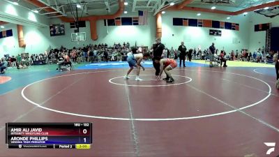 132 lbs Quarterfinal - Amir Ali Javid, Integrity Wrestling Club vs Aronde Phillips, Virginia Team Predator