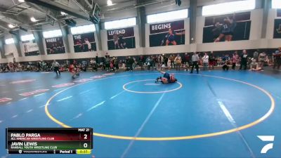 106 lbs 5th Place Match - Pablo Parga, All American Wrestling Club vs Javin Lewis, Randall Youth Wrestling Club