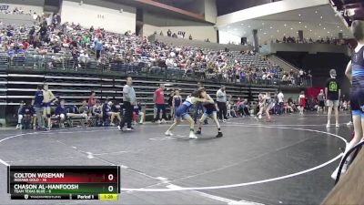 70 lbs Round 5 (6 Team) - Chason Al-Hanfoosh, Team Texas Blue vs Colton Wiseman, Indiana Gold