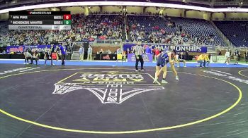 Girls-100 lbs Quarterfinal - Mckenzie Mantei, Dundee Hs Girls vs Ava Pike, Manistee Hs Girls