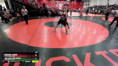 215 lbs Cons. Round 6 - Bryson Melgoza, LOCKPORT (Twp) vs Roman Janek, EDWARDVILLE (HS)