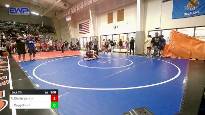 140 lbs Rr Rnd 1 - Aron Cisneros, Skiatook Youth Wrestling vs Julius Caygill, Rollers Academy Of Wrestling